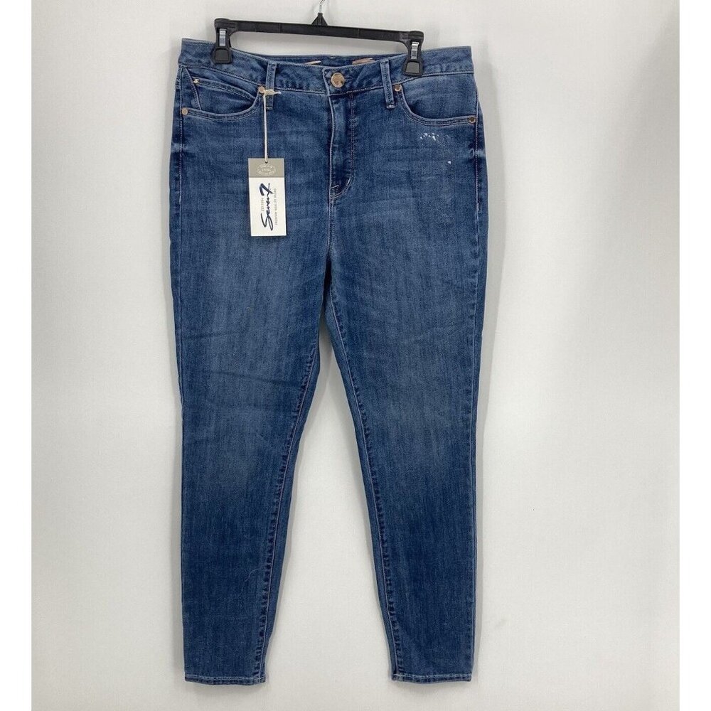 Seven7 Ultra High Rise Skinny Jeans Medium Wash Denim New Womens 12